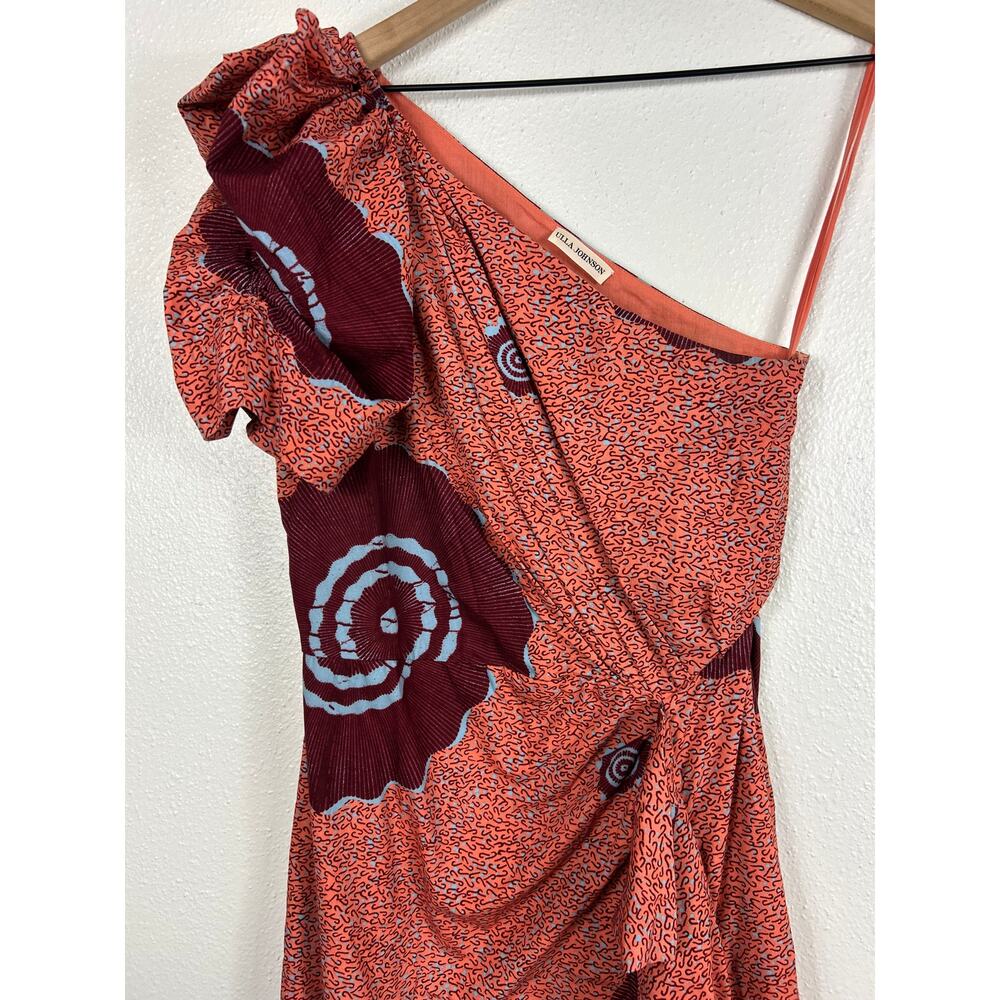 Ulla Johnson Idra One Shoulder Midi Dress Sand Dollar Sz 4 Luxary Boho - Picture 5 of 9